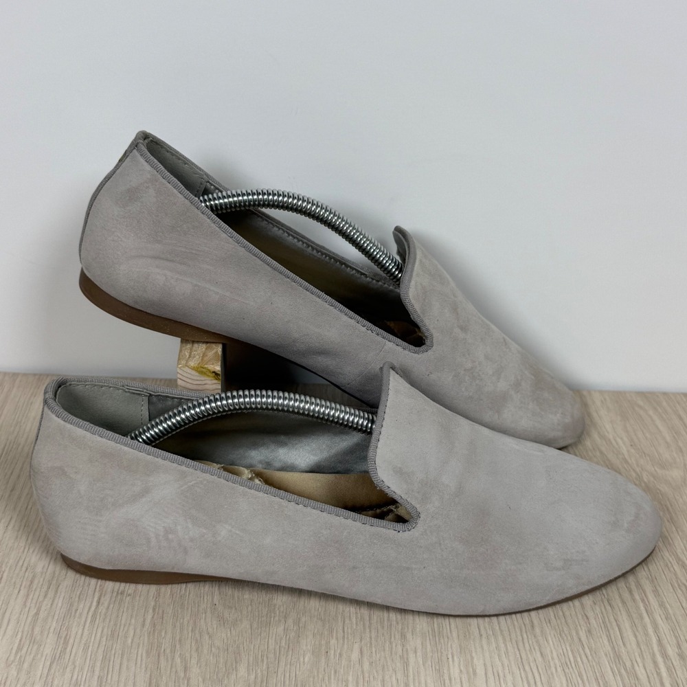 Loafers Birdies Women 8 Gray Starling Suede Smoking Slippers Flats Comfort
